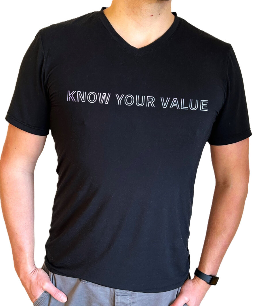 Bambus Shirt SilberIonen "Know your value" – Bild 2